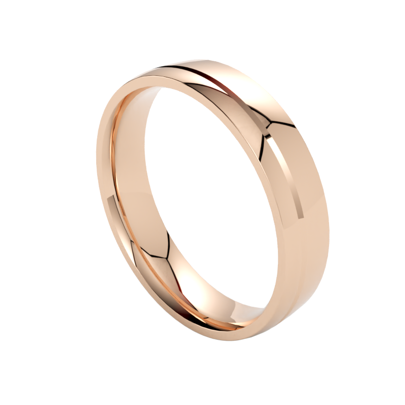 obrączki ślubne różowe złoto 585 półokrągłe